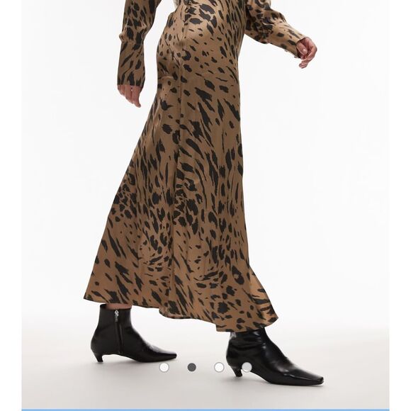 MANGO Supra Leather Kitten Heel Ankle Boots 38 7.5 NEW - Picture 5 of 6